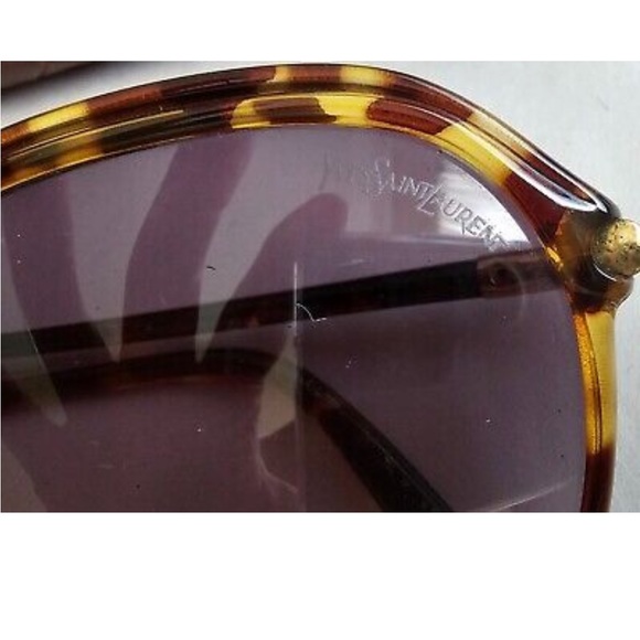 YSL Yves Saint Laurent VINTAGE Tortoise Shell Sunglasses Havana Stunning main image 4